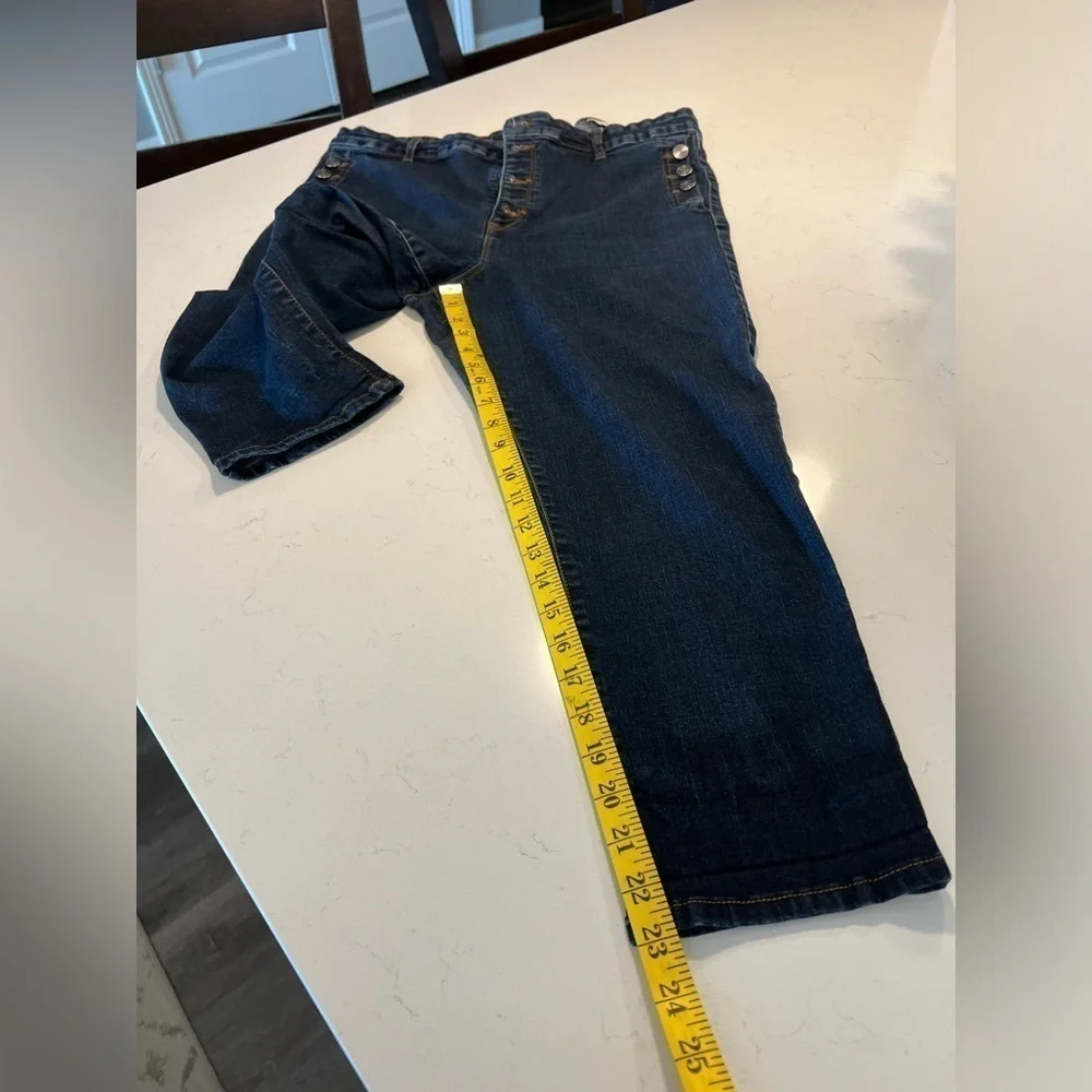 Sofia Vergara Rosa Curvy Ankle Button Front High Rise Women's Size 20
